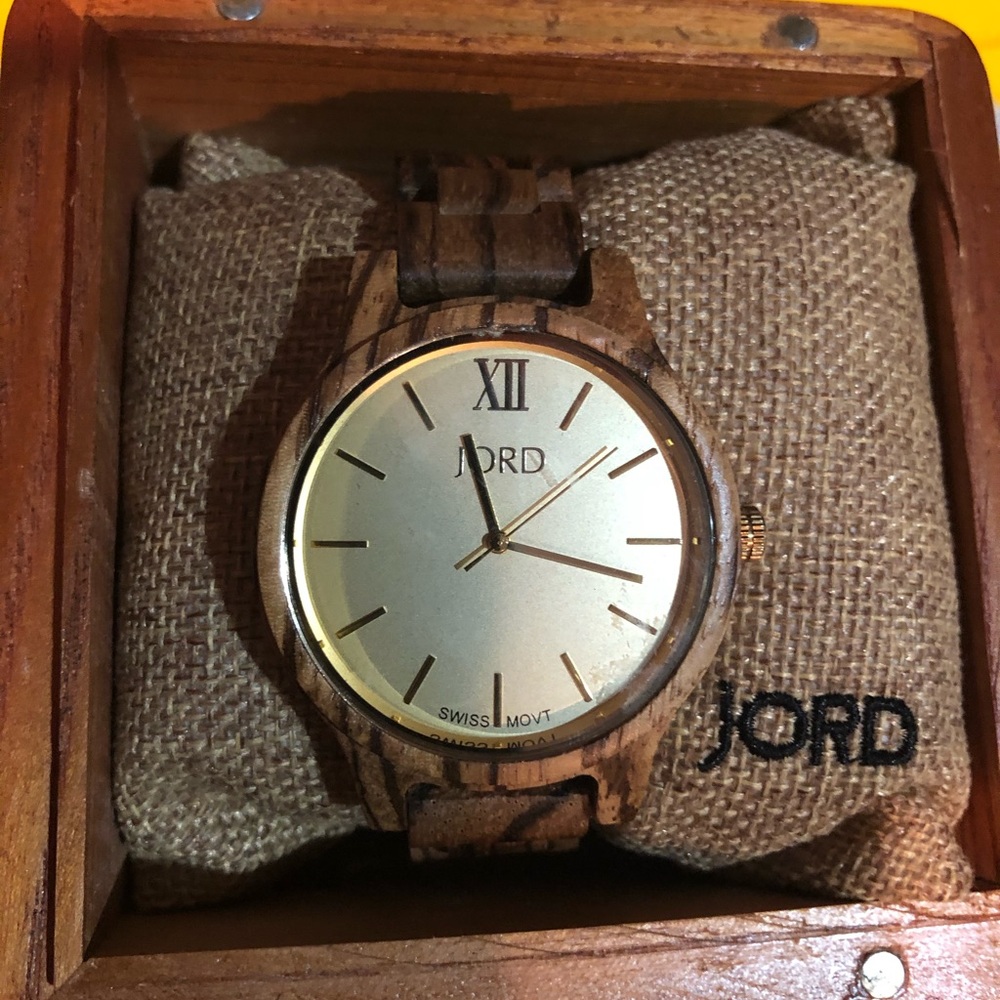 JORD Zebrawood Mens Watch